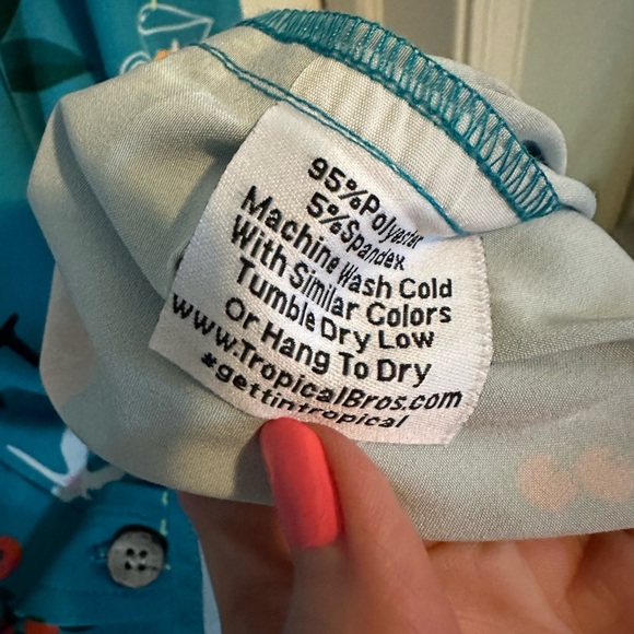 Tropical Bros Natalie's Island Juice Hawaiian Button Up Shirt Mens Medium - Picture 4 of 9